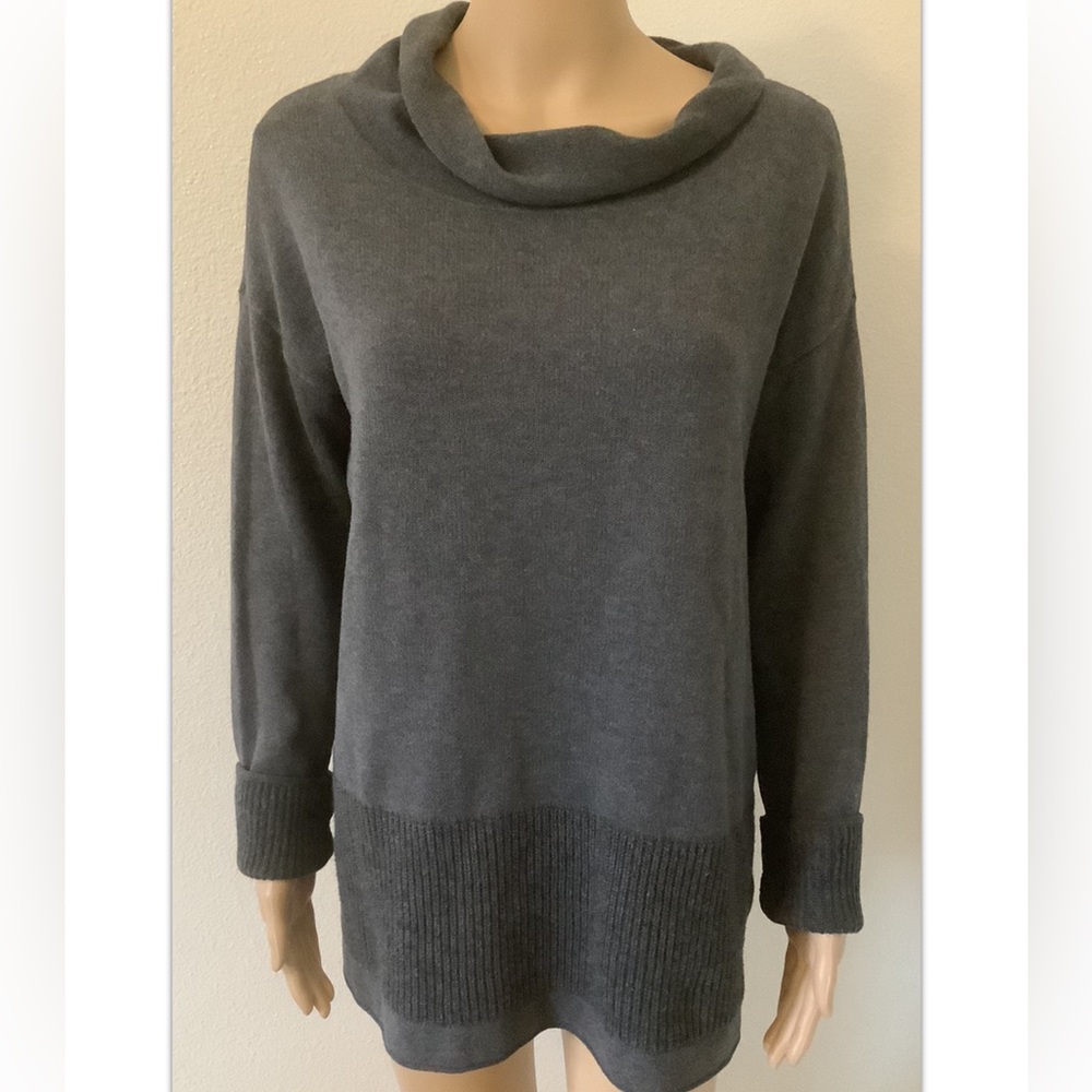 Pure Jill Sweater Womens XS Regular Cowl Neck Tunic Gray Color,